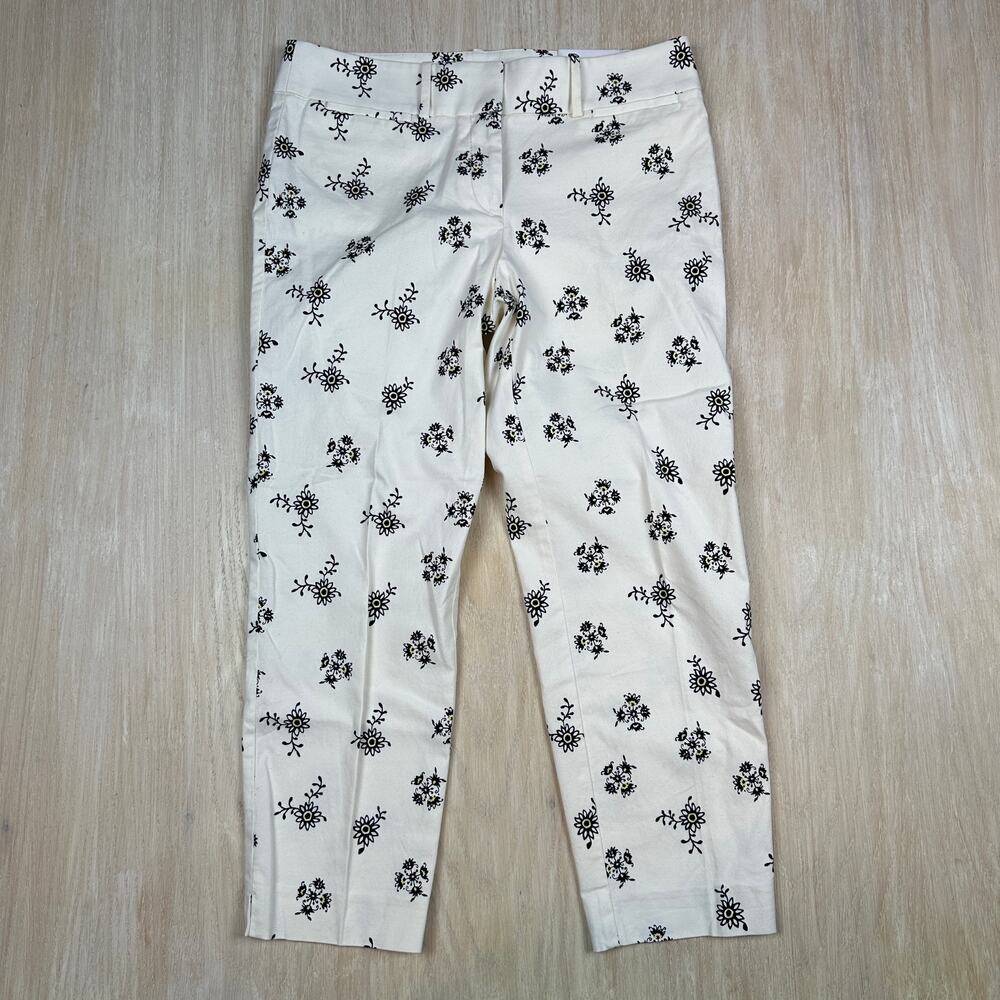 NWT LOFT Cropped Marisa Fit Floral Garden Elegance Cottagecore Boho Pants 6